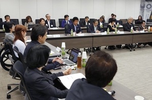 2020年東京五輪・パラリンピック組織委が開いた大会マスコットの審査会=2017年9月28日午後、東京都港区